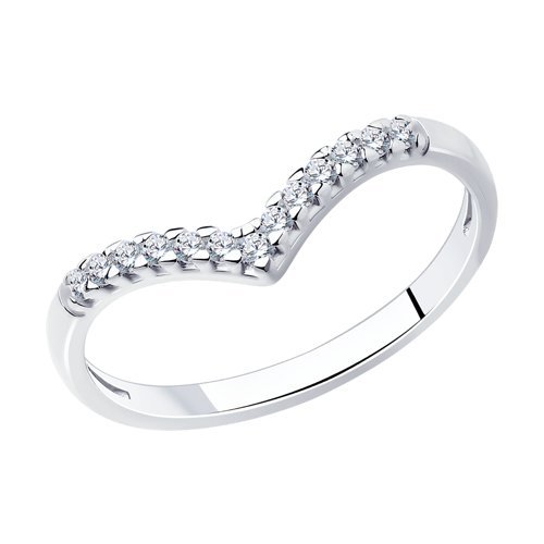 Кольцо из серебра с фианитами (Арт.94013363)