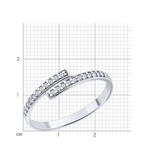 Кольцо из серебра с фианитами (Арт.94013703)