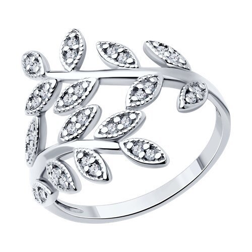Кольцо из серебра с фианитами (Арт.94013802)