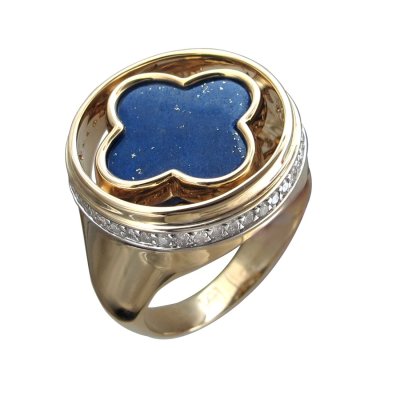 Золотое кольцо с лазуритом и бриллиантами Fairy Tale (арт. 01К6313305-2)