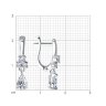 Серьги из серебра с фианитами (Арт.94021493)
