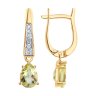 Серьги золотые пробы 585 с кварцем (Арт.72-00475)