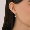 Серьги золотые пробы 585 с кварцем (Арт.72-00475)