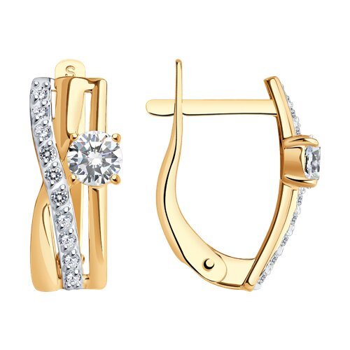 Серьги из золота с фианитами (Арт.026816)