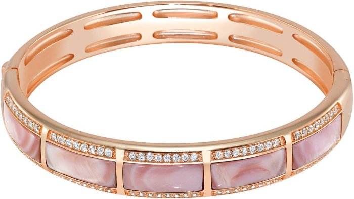 Браслет из серебра с жемчугом и куб. цирконием (Арт.fpo-b2-p-r)