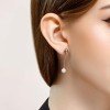 Серьги из серебра с жемчугом «Нежная Цепочка» Соколов (арт.9402)