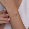 Браслет золотой пробы 585 с аметистом (Арт.75-00008)