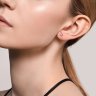 Серьги из серебра с фианитами (Арт.94025746)