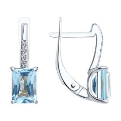 Серьги золотые пробы 585 с топазом (Арт.72-00015-3)