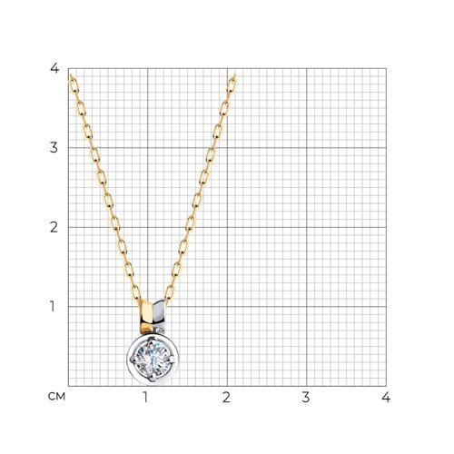 Колье из золота с фианитом (Арт.070327)