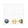 Серьги пусеты золотые пробы 585 (Арт.725451)