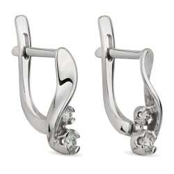 Серьги из золота с бриллиантом Русские Самоцветы (Арт.53485)