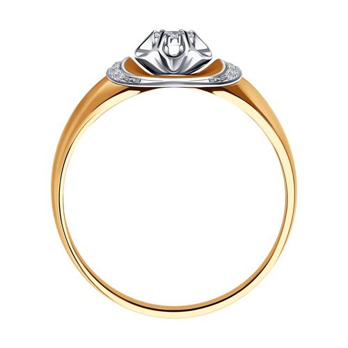 Кольцо из комбинированного золота с бриллиантами (Арт.1011490)