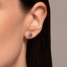 Серьги пусеты золотые пробы 585 с топазом (Арт.724195-3)