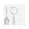 Серьги из серебра с горным хрусталем и фианитами (Арт.92023184)