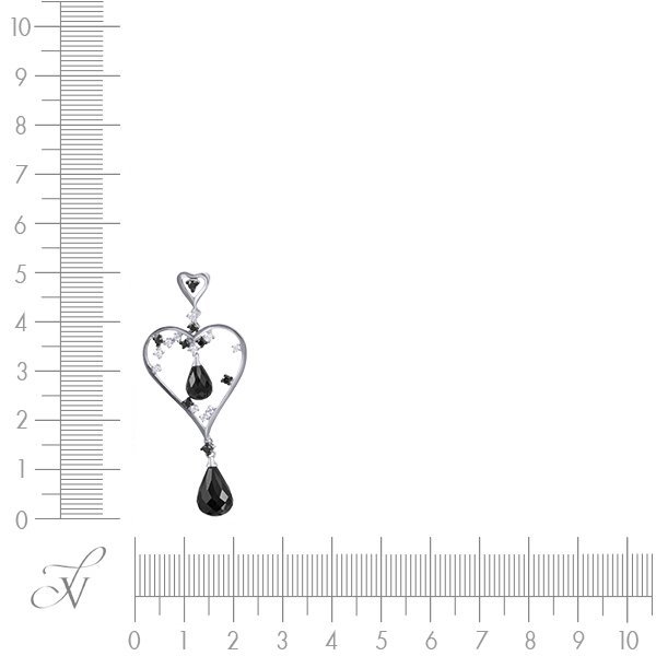Кулон из белого золота с бриллиантом и ониксом (Арт.aas_p3224_db_ox_wg)