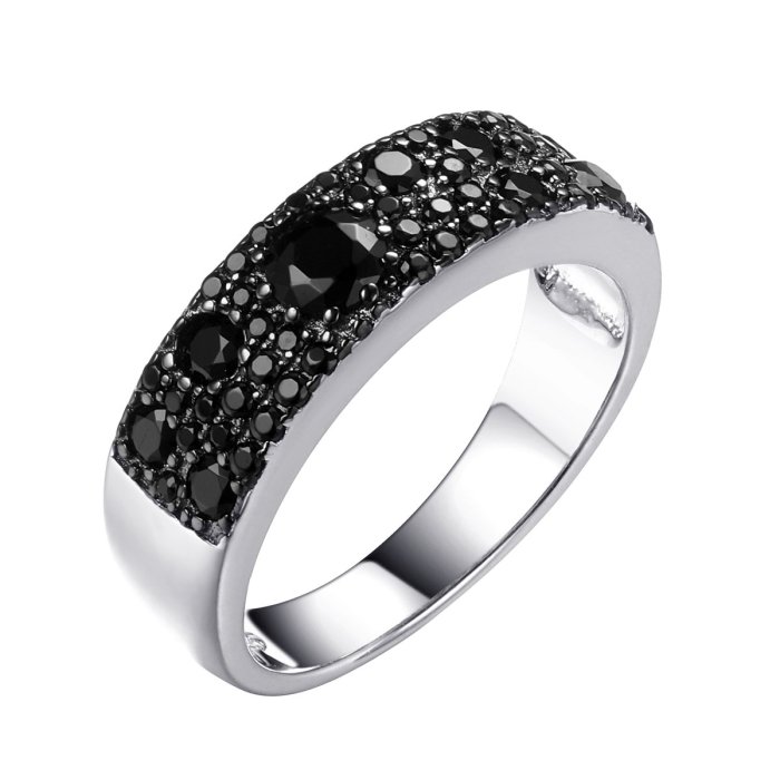 Кольцо из серебра с фианитом и шпинелью (Арт.sl-r00324-x-wb-b-x-b)