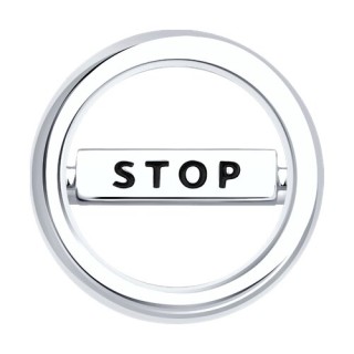 Кольцо из серебра с эмалью «STOP-сигнал» SOKOLOV (арт.94-110-02382-1)
