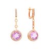 Серьги из золота с аметистом и бриллиантом (Арт.e33186d-1_sr_am_pink)