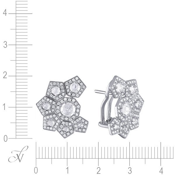 Серьги из белого золота с бриллиантом и топазом (Арт.e4475rwtwn_sr_001_wg)