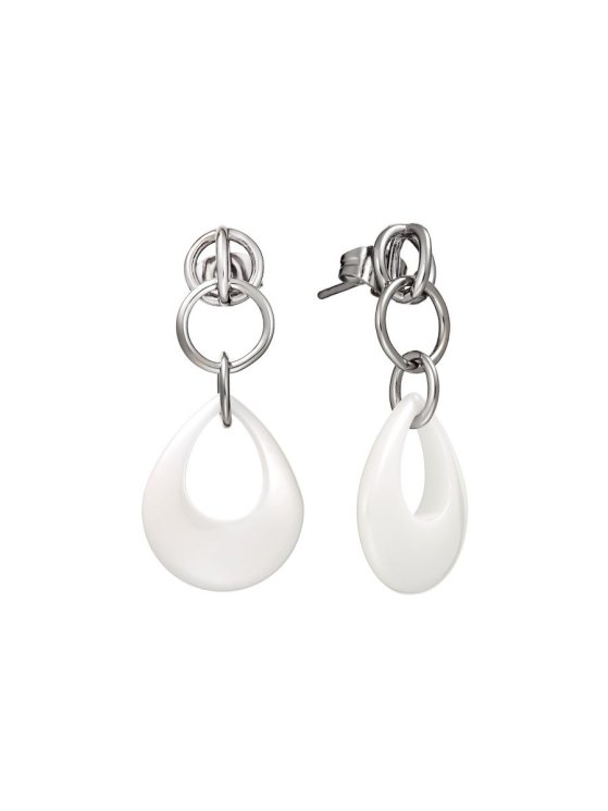 Серьги из серебра с керамикой (Арт.tc-e01795-w-w-x-x-x)