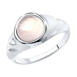 Кольцо из серебра с кварцем (Арт.83010146)