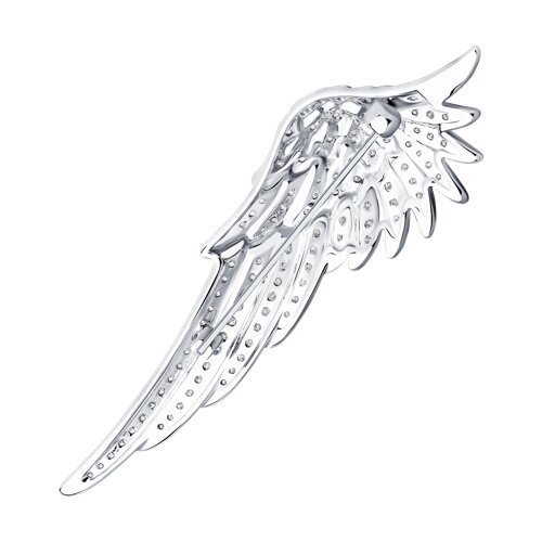 Брошь из белого золота с бриллиантами (Арт.1040037-3)