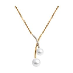 Колье золотое пробы 585 с жемчугом (Арт.797036) Колье золотое пробы 585 с жемчугом (Арт.797036)