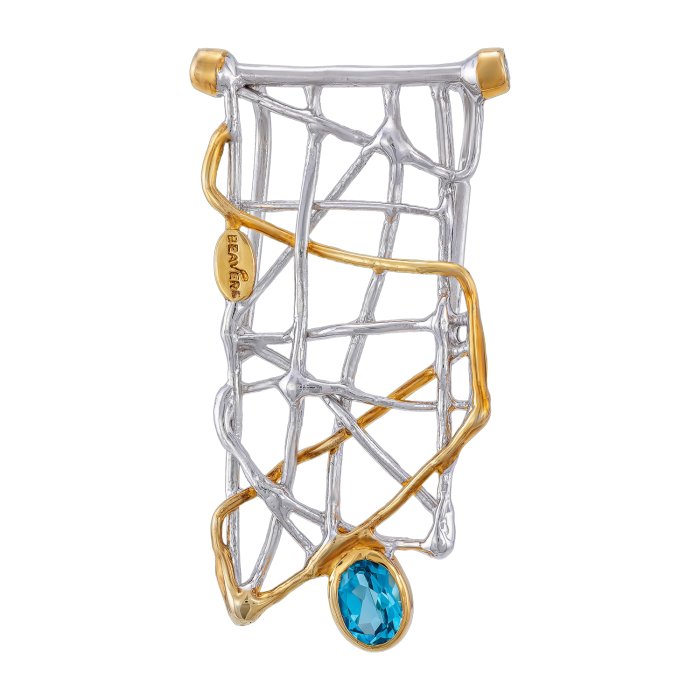 Серебряный кулон BEAVERS с топазом 3121t