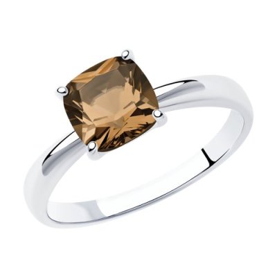 Кольцо из серебра с раухтопазом (Арт.92011256)