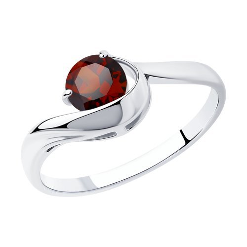 Кольцо из серебра с гранатом (Арт.92011756)