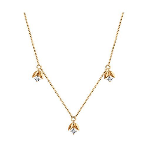 Колье из комбинированного золота с бриллиантами (Арт.1070345)