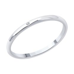 Кольцо из серебра с бриллиантом (Арт.94-210-02035-1)