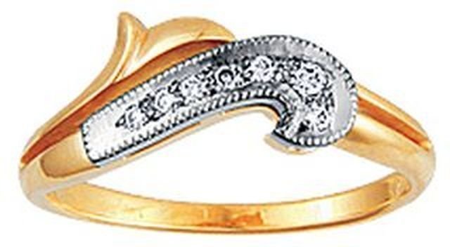 Кольцо из золота с бриллиантом Русские Самоцветы (Арт.10075)