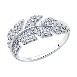 Кольцо из серебра с фианитами (Арт.94014043)