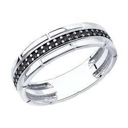 Кольцо из серебра с фианитами (Арт.94-110-01175-1)