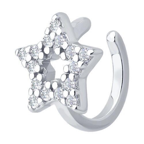 Серьга из серебра с фианитами (Арт.94170406)