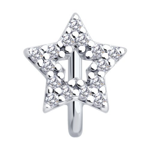 Серьга из серебра с фианитами (Арт.94170406)