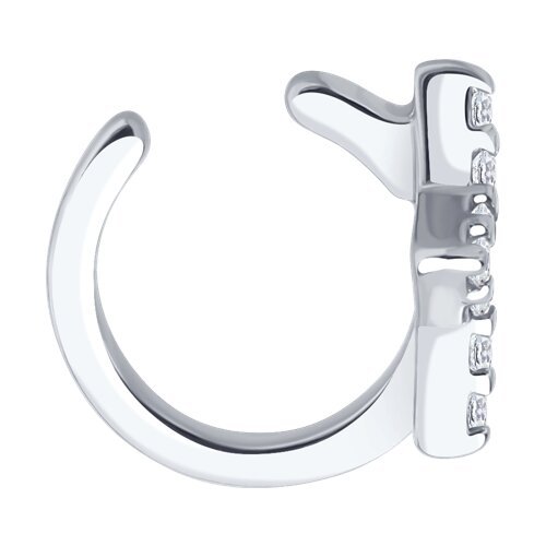 Серьга из серебра с фианитами (Арт.94170406)