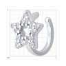 Серьга из серебра с фианитами (Арт.94170406)
