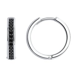 Серьги из серебра с фианитами (Арт.94-120-01549-1)