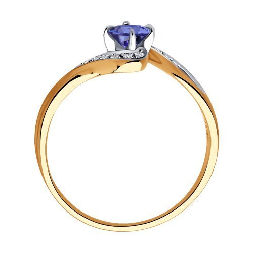 Кольцо из золота с бриллиантами и танзанитом «Таинственный Вальс» SOKOLOV (арт.51-210-01808-1)