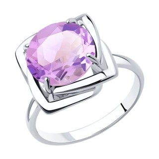 Кольцо из серебра с аметистом «Лаванда грёз» Соколов (арт.94-310-00985-2)