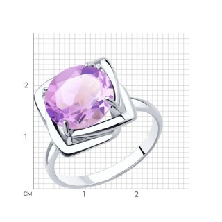 Кольцо из серебра с аметистом «Лаванда грёз» Соколов (арт.94-310-00985-2)