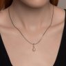 Подвеска из серебра с жемчугом и фианитами (Арт.92030790)