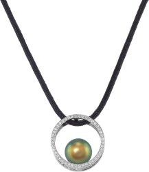 Кулон из серебра с жемчугом и кристаллом swarovski (Арт.ahp-1-10-26-s)