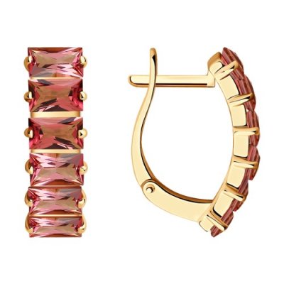 Серьги из золота с турмалином «Вечерний закат» SOKOLOV (арт.6024)