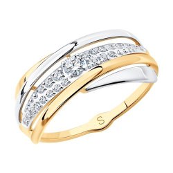 Кольцо из золота с фианитами (Арт.017920-4)