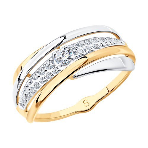 Кольцо из золота с фианитами (Арт.017920-4)