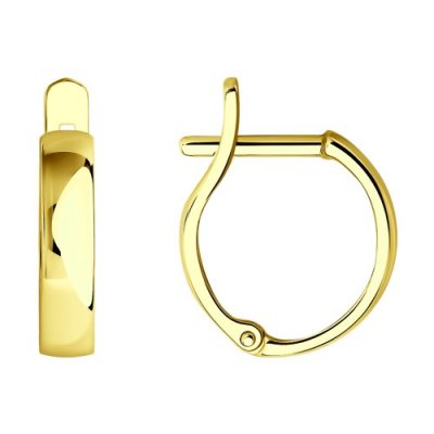 Серьги из золота без вставок «Минималистичный блеск» Соколов (арт.027925-2)